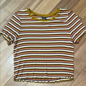 Striped Short Sleeve Top